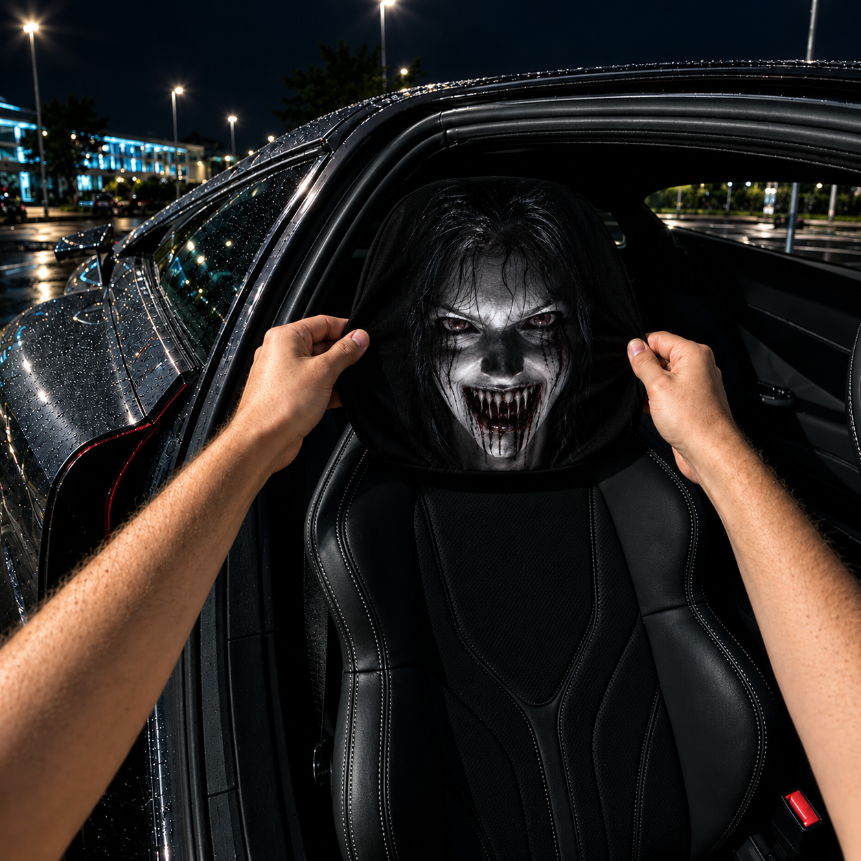 GrimHead™ Funda Reposacabezas para Coche
