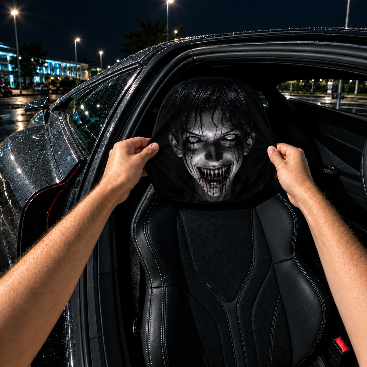 GrimHead™ Funda Reposacabezas para Coche