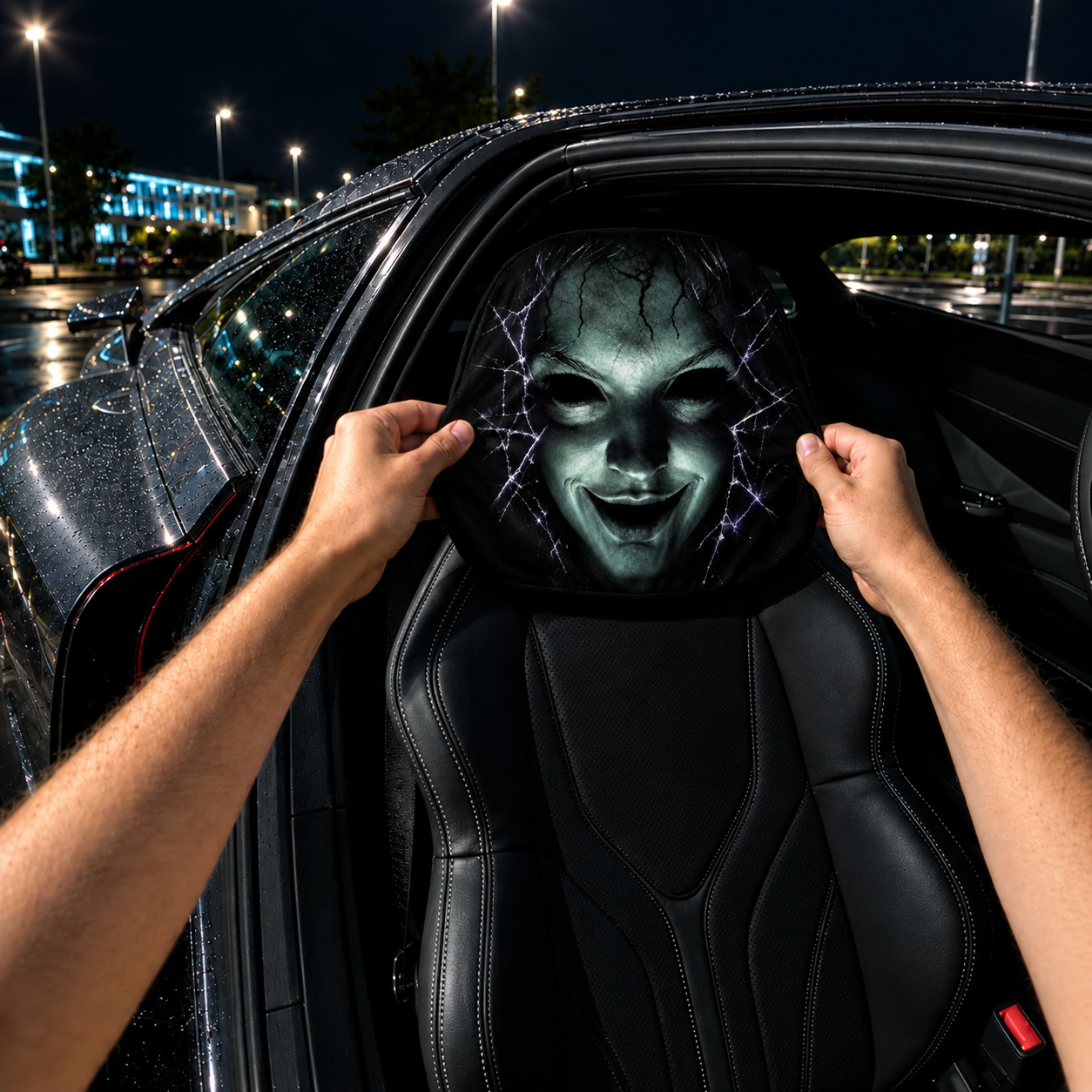 GrimHead™ Funda Reposacabezas para Coche